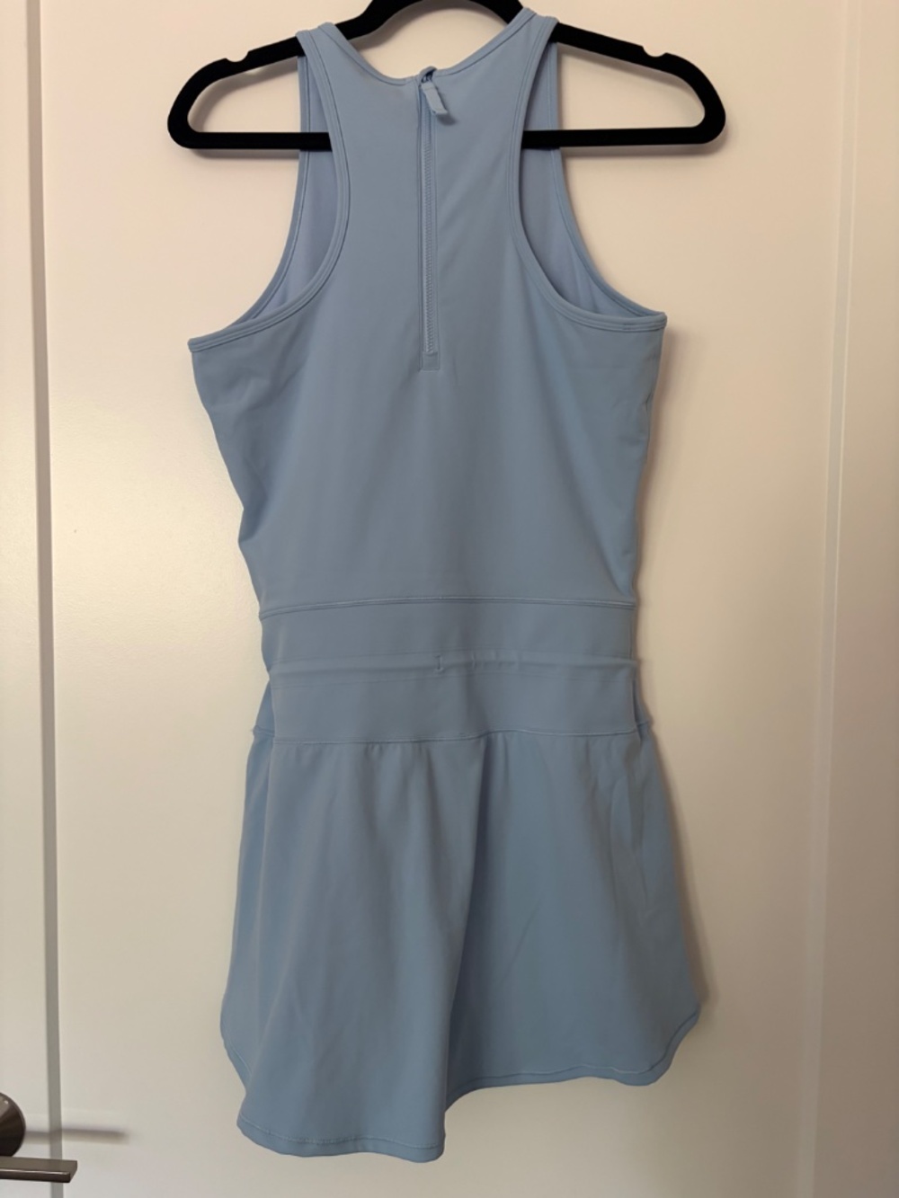 Vuori Daily Tennis Dress Surf Blue Drawstring Built In Shorts - Picture 5 of 6